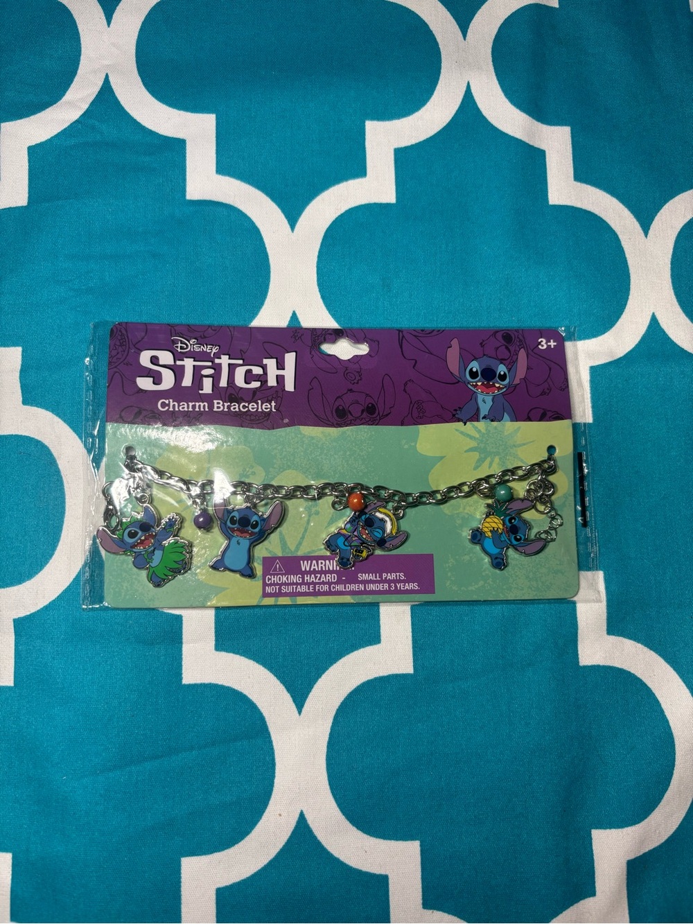 New Disney Stitch Charm Bracelet - Blue & Silver